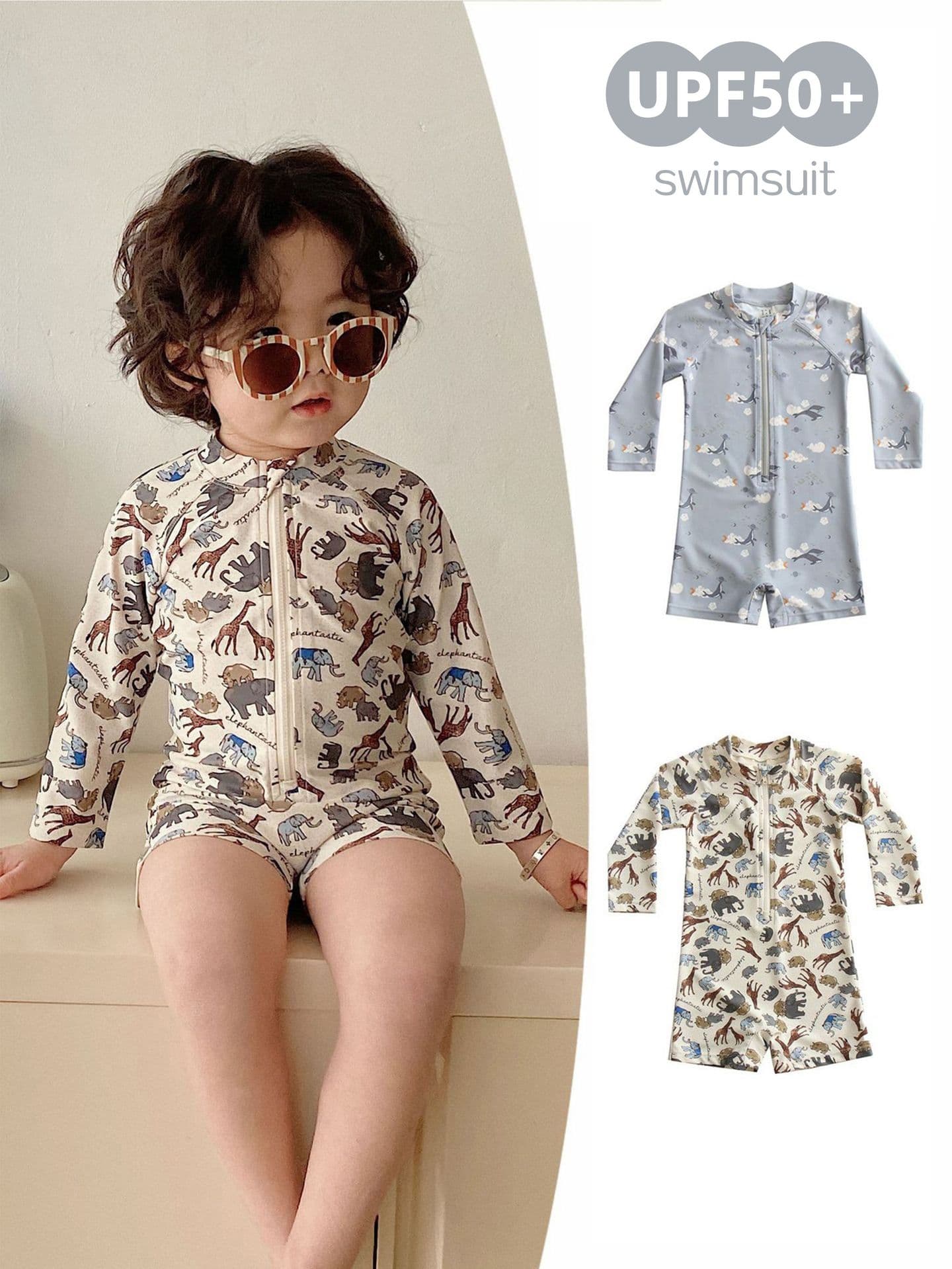 Children's brand swimwear, sun protection cream for boys, long-sleeve 1
