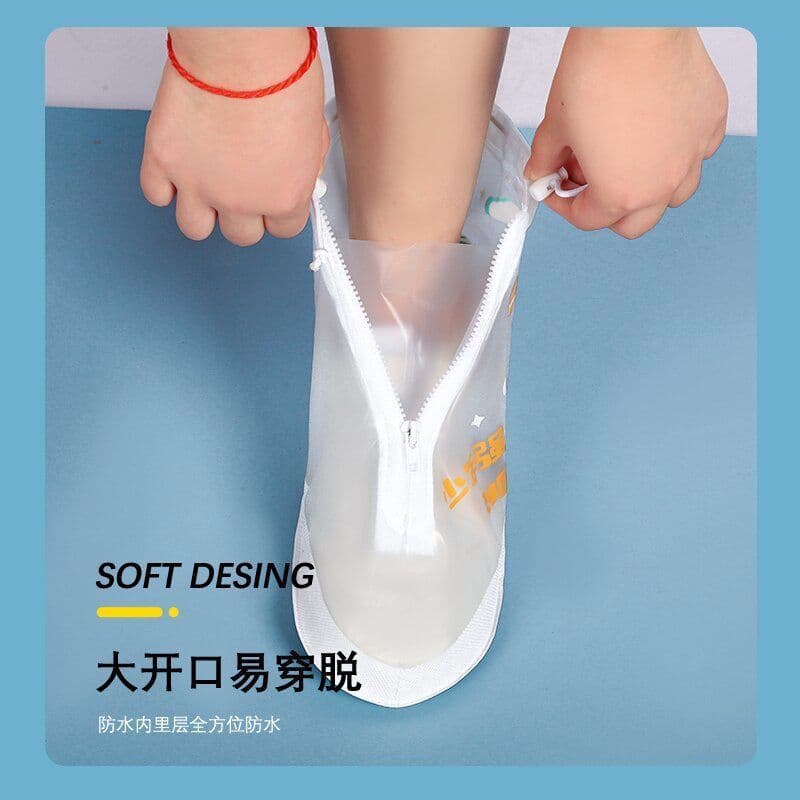 Children's raincoat, shoe covers for men and women, non-slip wear-resistant rain and mud gaiters, high boots for students 2