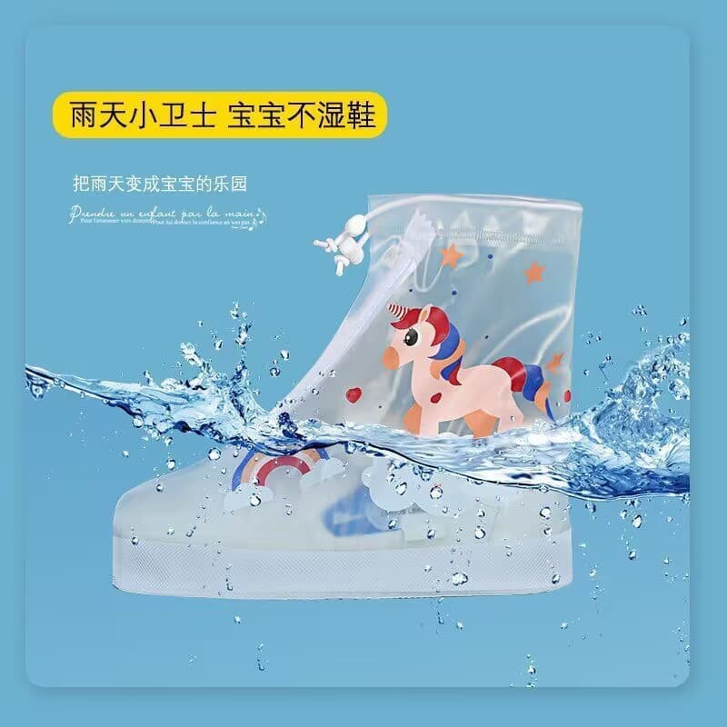 Children's raincoat, shoe covers for men and women, non-slip wear-resistant rain and mud gaiters, high boots for students 3