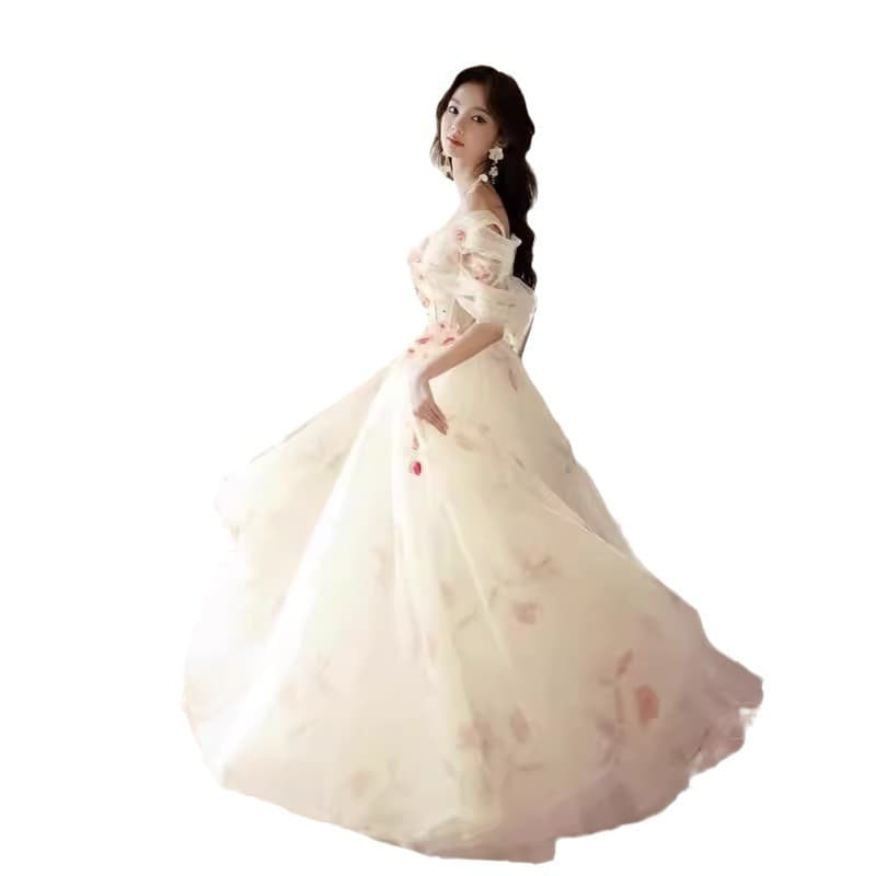 Wedding dress, fashionable evening dress, suit, open shoulders 5