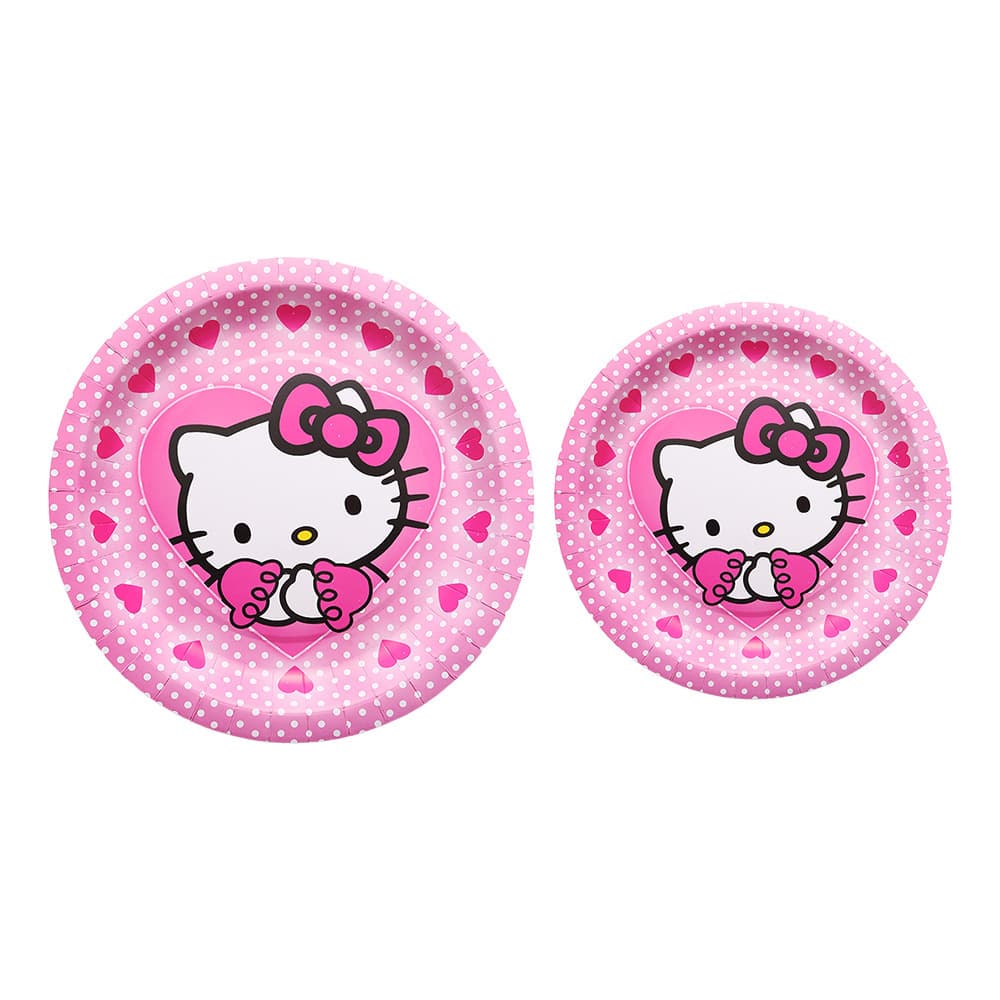 New anime KT cat theme pink birthday party decoration banner gift bag disposable paper cup paper plate tissue paper 2