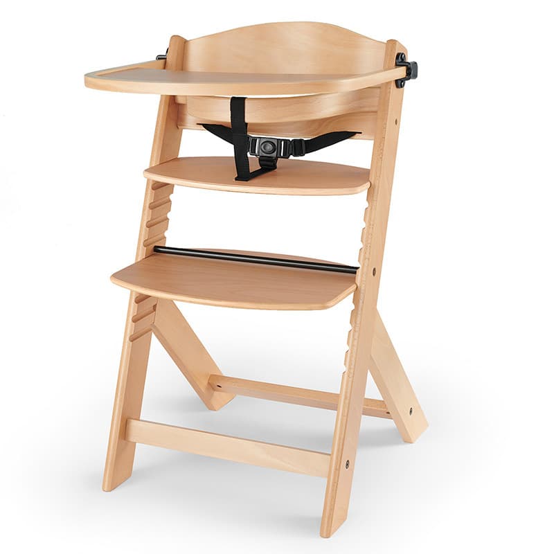 Wooden children's handheld removable highchair for early age from natural wood 1
