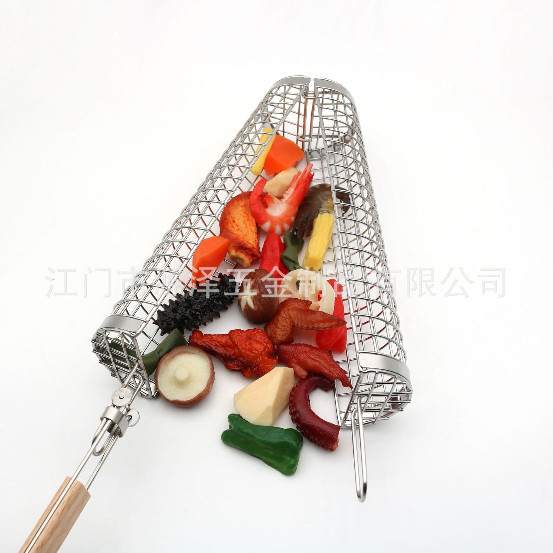 Portable 304 Stainless Steel BBQ Cage BBQ Smoker Cage BBQ Net Rotating BBQ BBQ Basket 5