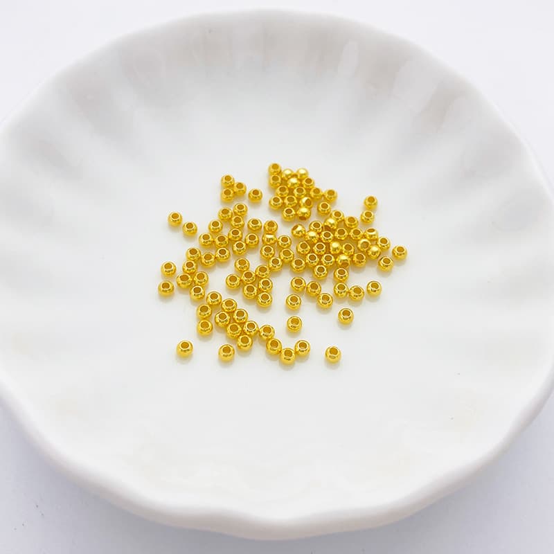 S925, round beads, bracelet handmade, accessories, silver 925 sample, 24 carat white gold, 3mm, DIY 2
