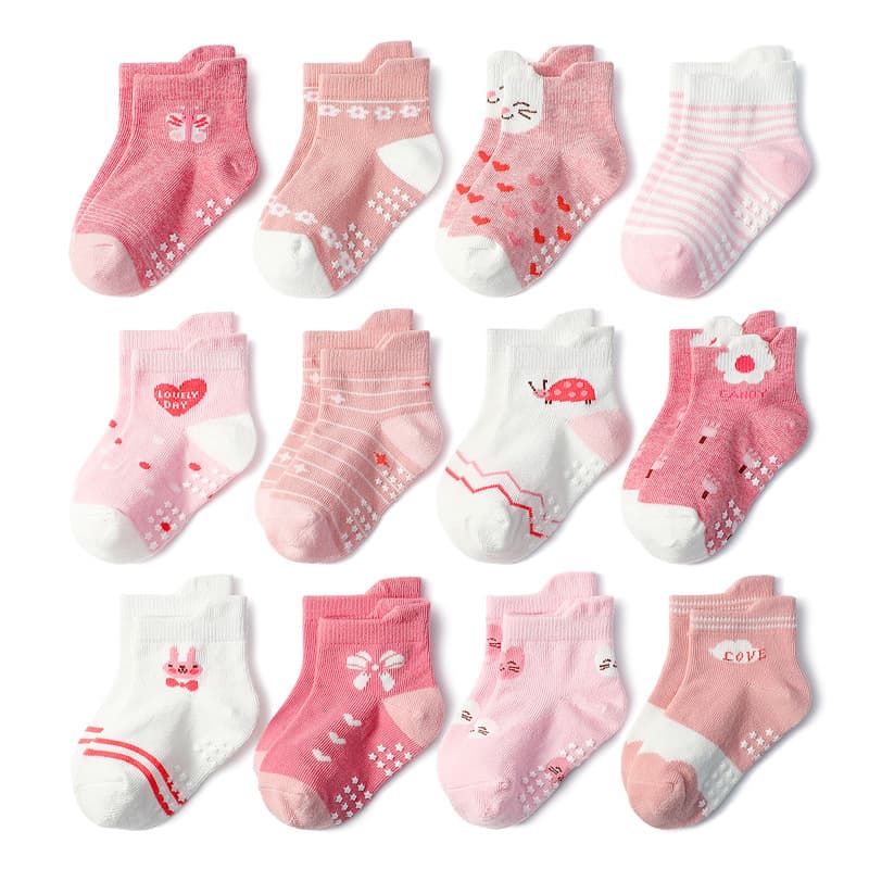 (Wholesale), cartoon children's non-slip breathable socks, 1-3 years 1