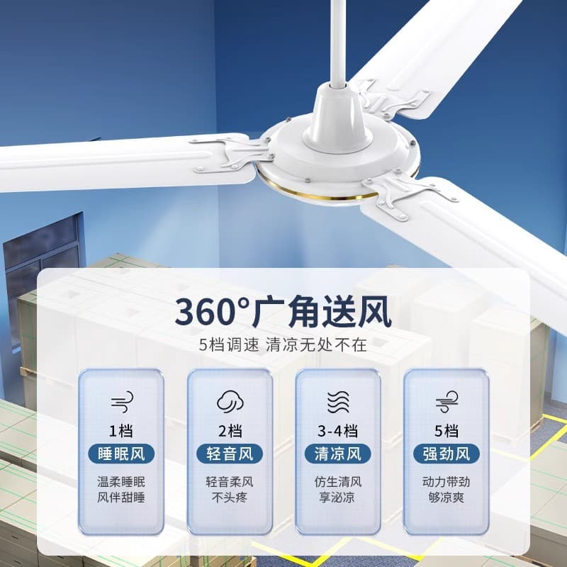 Diamond 56-inch Ceiling Fan - 3-Blade Large Commercial 4