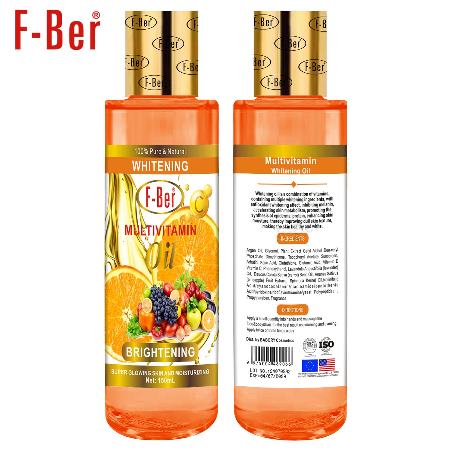 (Cross-border trading), nutritious toner, brightening massage oil full body, vitamin C 5