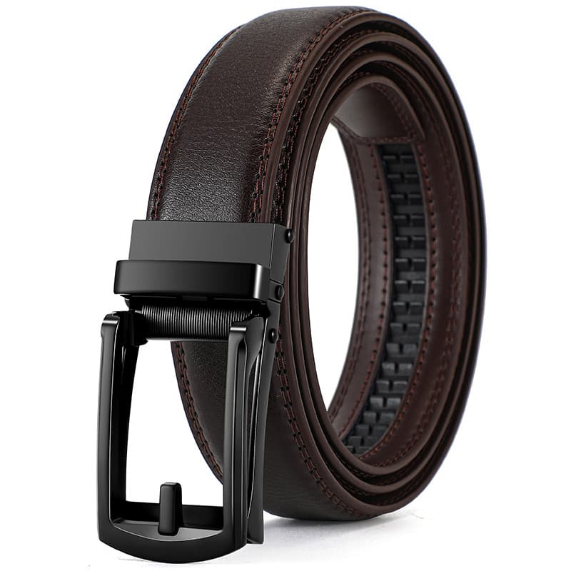 Leather fashionable high-end brown belt, genuine leather, direct factory sales 5