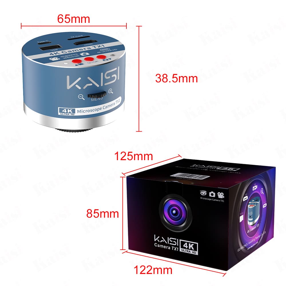 KAISI TX1 Microscope Camera - 4K Pixels Professional 3
