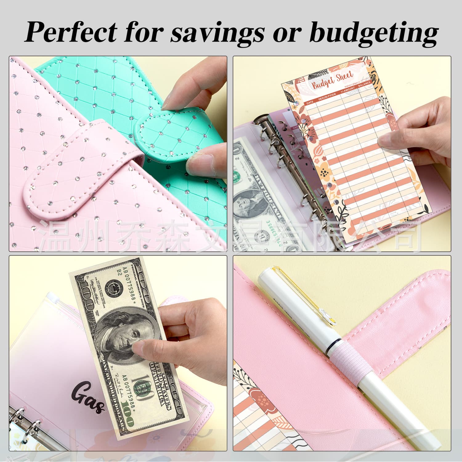 Star A6pu loose leaf notebook zipper bag saving money creative cash budget financial planner manual account book 3