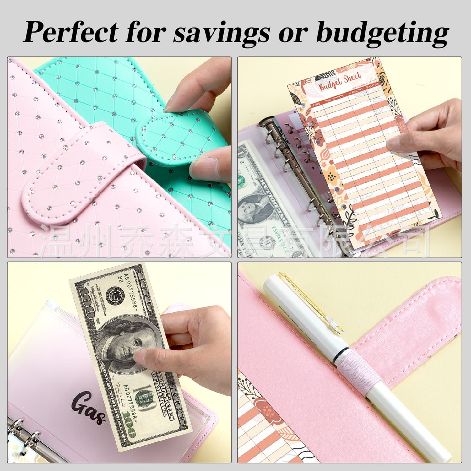 Star A6pu loose leaf notebook zipper bag saving money creative cash budget financial planner manual account book 4