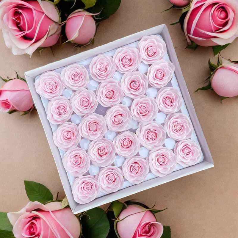 Wake up rose soap flower head immortal flower soap flower simulation bouquet gift diy decoration 4