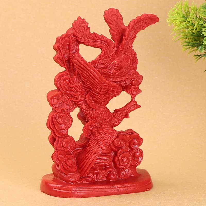 Phoenix, decorations for home use, cinnabar, dragon and phoenix, wedding gift, Birthday gift 4