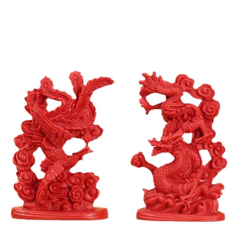 Phoenix, decorations for home use, cinnabar, dragon and phoenix, wedding gift, Birthday gift 5