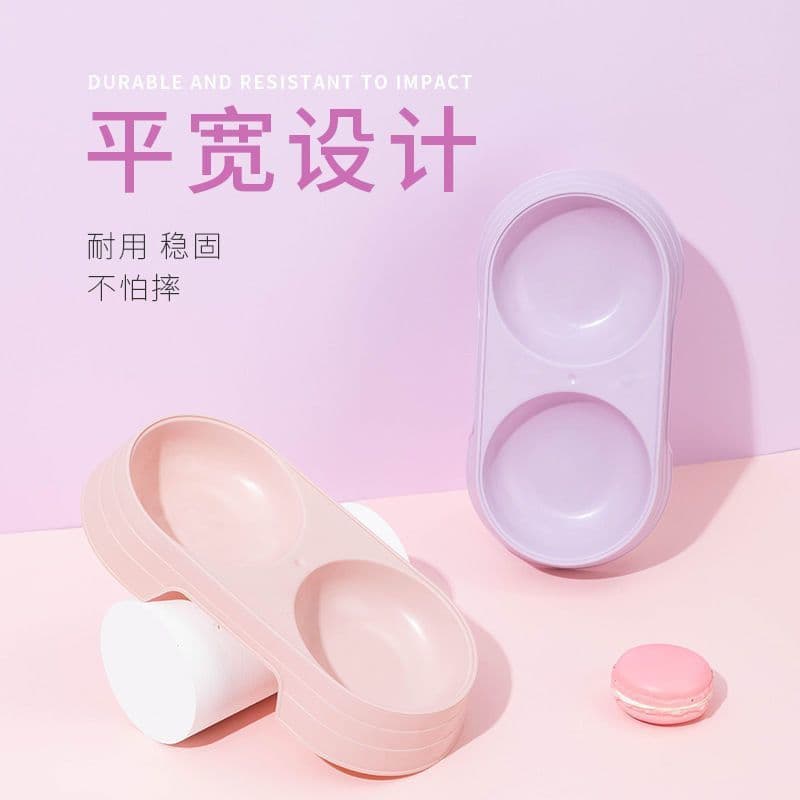 Dog Basin Pet Double Bowl Rice Dog Dog Automatic Drinking Water Pen Dog Dog Small Cat Dog Food Show Light Bowl 4