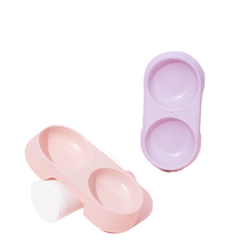 Dog Basin Pet Double Bowl Rice Dog Dog Automatic Drinking Water Pen Dog Dog Small Cat Dog Food Show Light Bowl 5