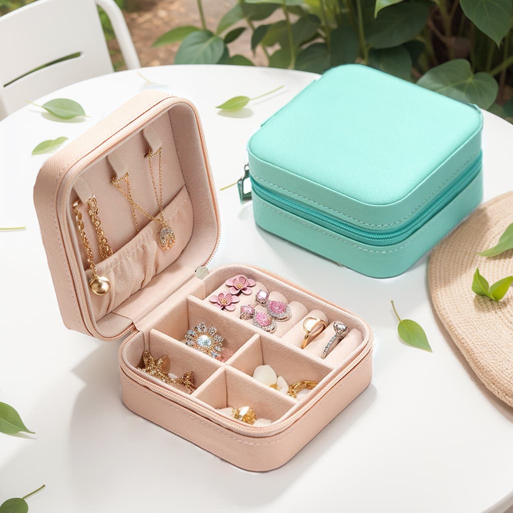 Accessory, storage box, ring, necklace and bracelet, chain, earrings, jewelry, storage system for traveling, treasure chest, gift box 3