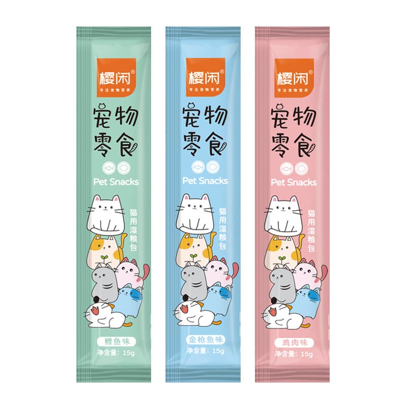 Cat snacks cat strips whole box wholesale cat food pregnant cat nutrition canned cat food wet bag 4