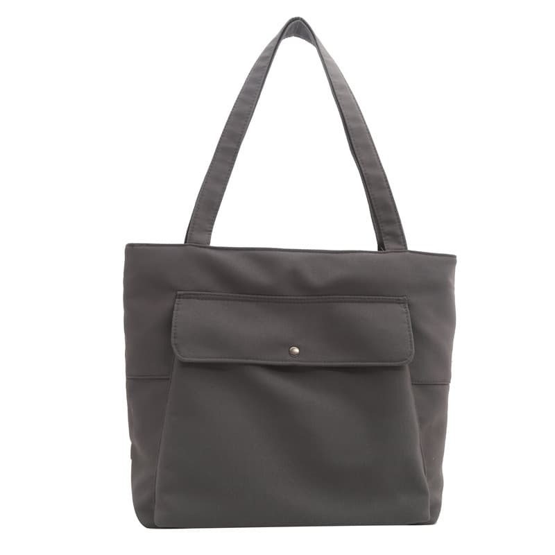 Elegant solid color demi-season shopping bag, Korean style 5