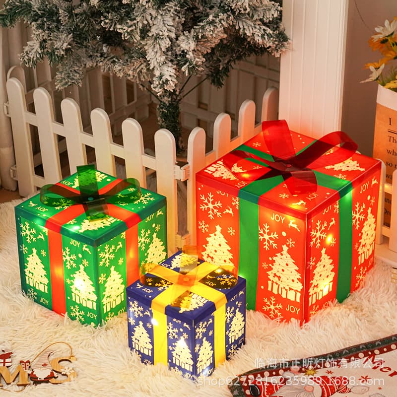 (Cross-border trading), gift box, Christmas LED set, lights, 3 piece set 4