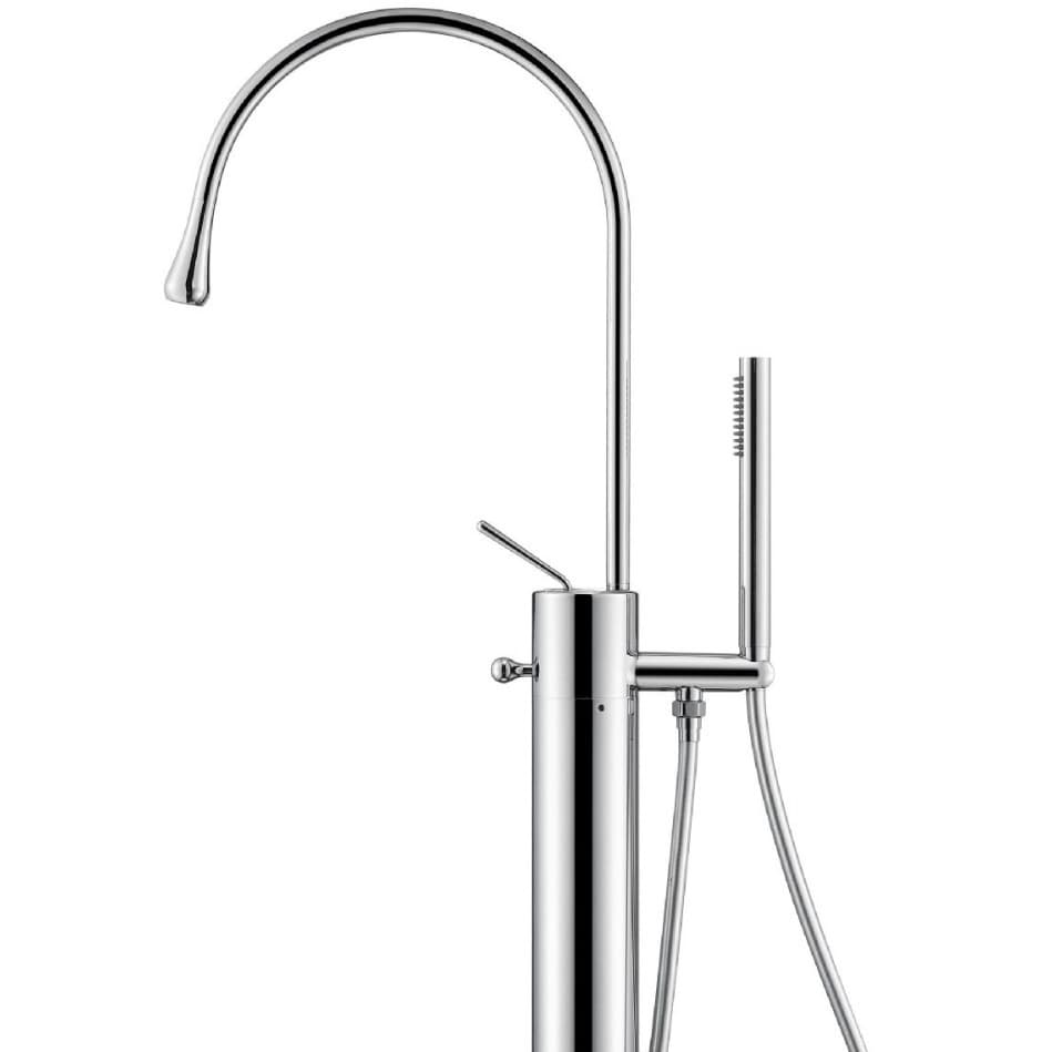 Manufacturer all-copper floor-standing bathtub shower drop concealed shower faucet bathroom faucet shower column cylinder edge vertical 2