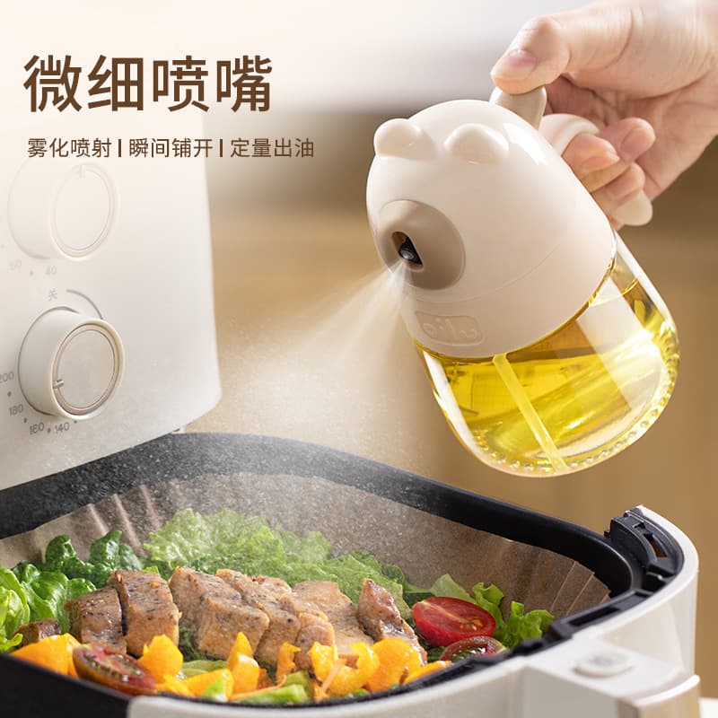 New oil spray bottle spraying air fryer household kitchen cooking oil leakage-proof glass oil spray pot 4