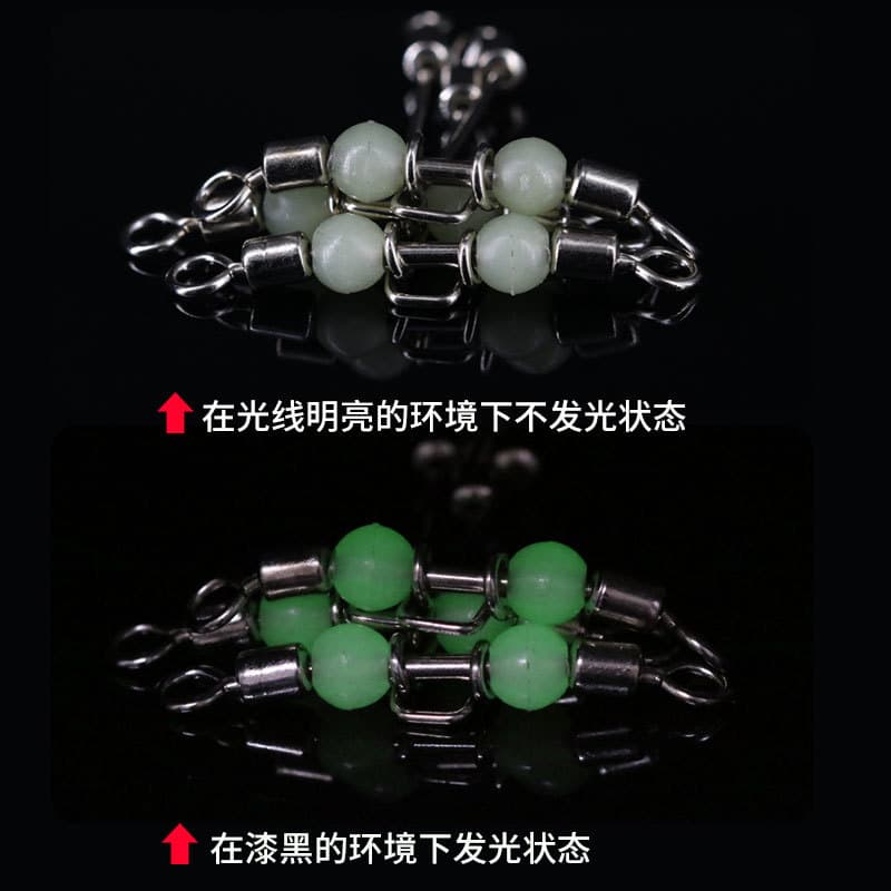 [T-shape Cross-line Rolling Swivel Pearl Beads Fishing tackle] 4