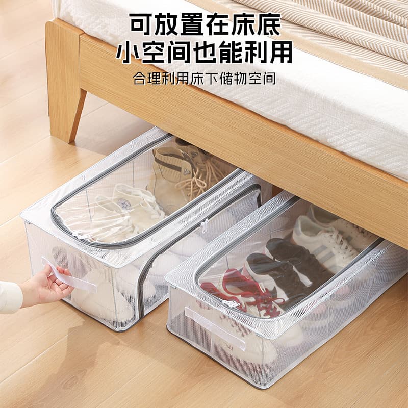 Storage box, foldable transparent steel frame, storage system 2