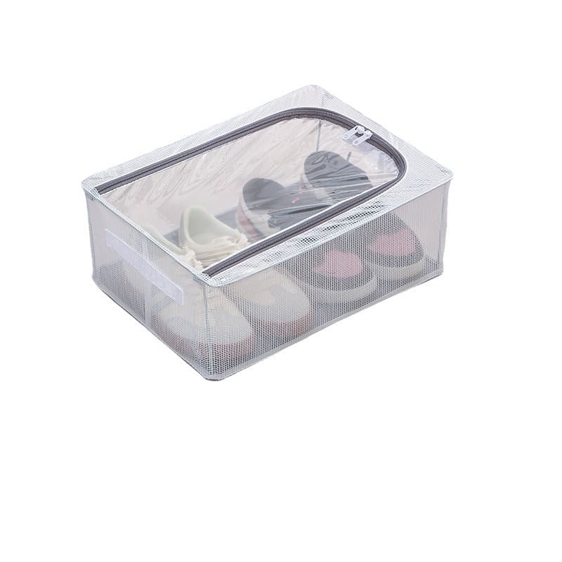 Storage box, foldable transparent steel frame, storage system 5