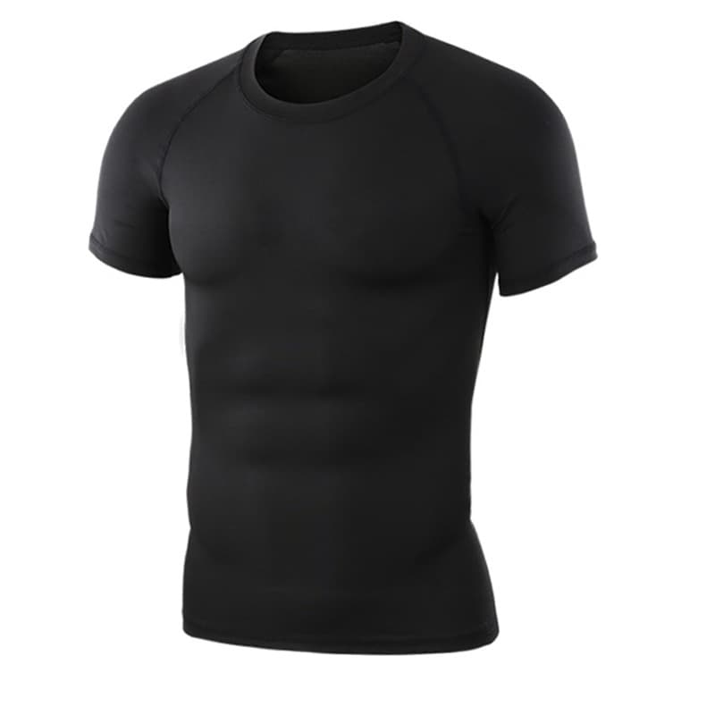 Vest, quick dry basketball base T-shirt for gym for training, tight, with short sleeve, for running 2