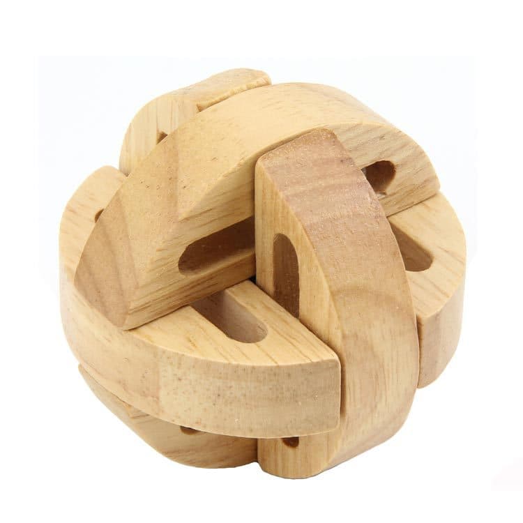 Brainteaser, wooden classic toy, full set 5