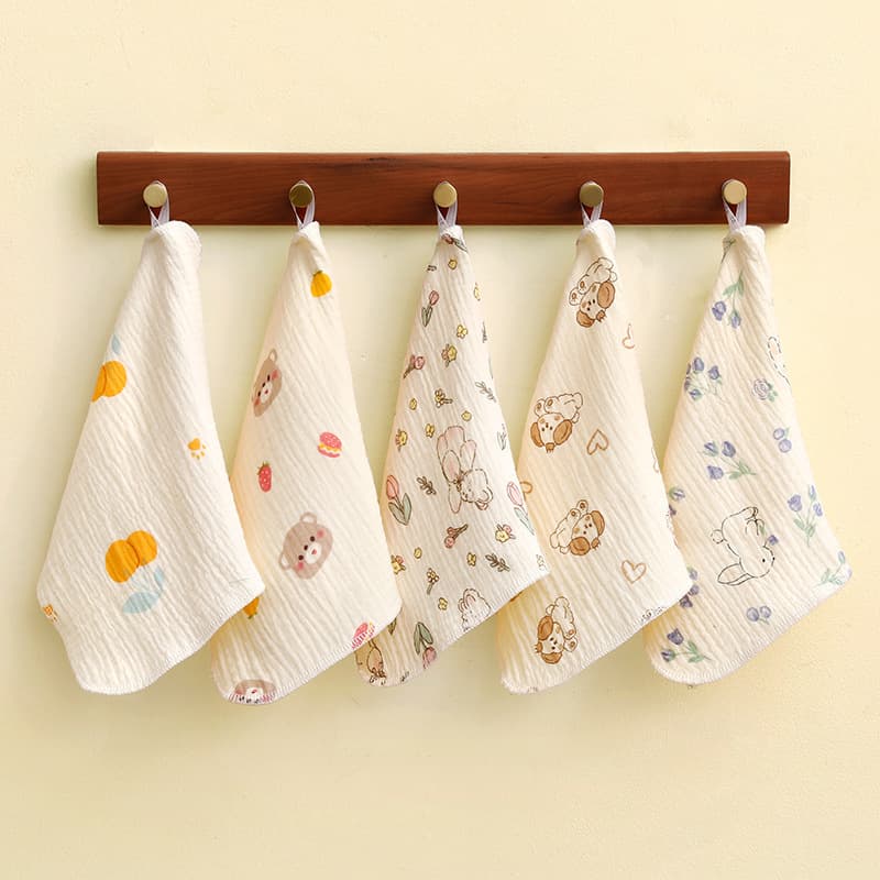 Children's eating bib, gauze soft scarf, towel for kindergarten for face washing, water absorbent 2