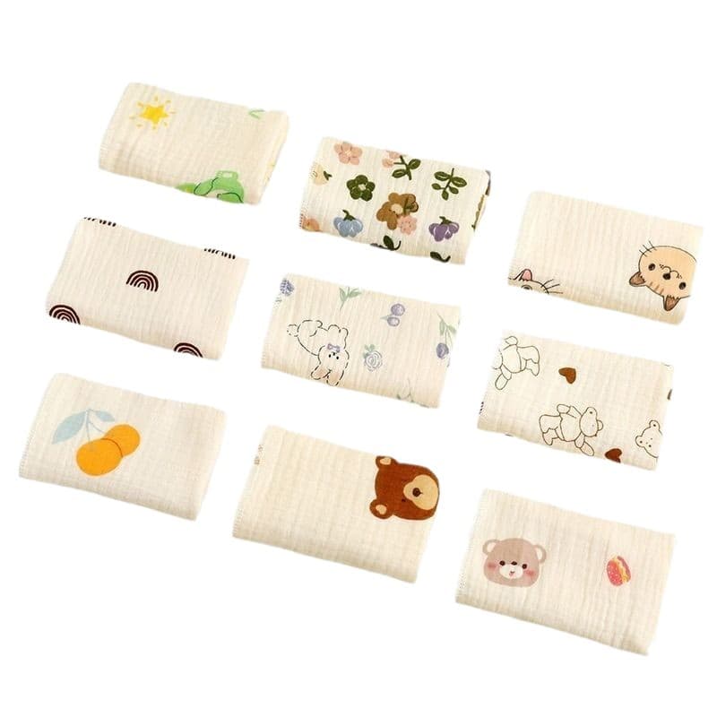 Children's eating bib, gauze soft scarf, towel for kindergarten for face washing, water absorbent 5