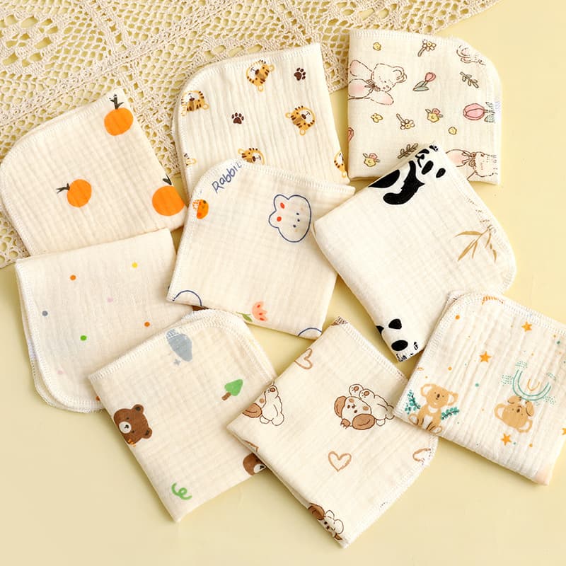 Children's eating bib, gauze soft scarf, towel for kindergarten for face washing, water absorbent 1