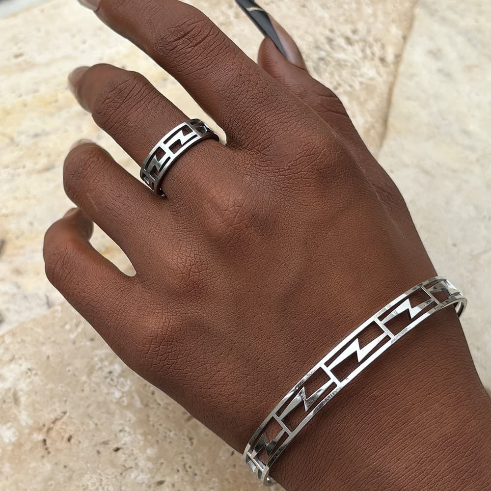 Fashionable bracelet, ring, elegant set, jewelry, simple and elegant design 2