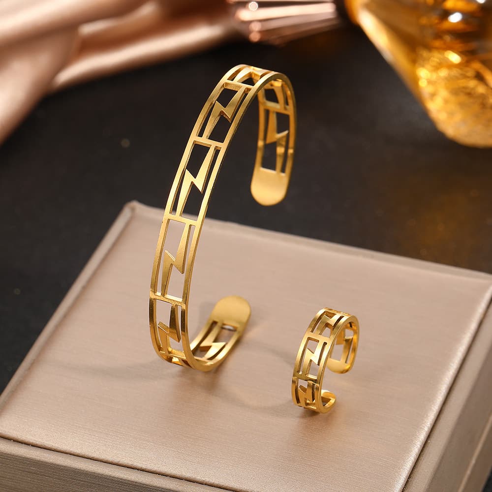 Fashionable bracelet, ring, elegant set, jewelry, simple and elegant design 3