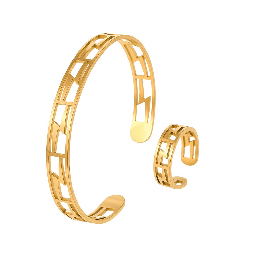 Fashionable bracelet, ring, elegant set, jewelry, simple and elegant design 5