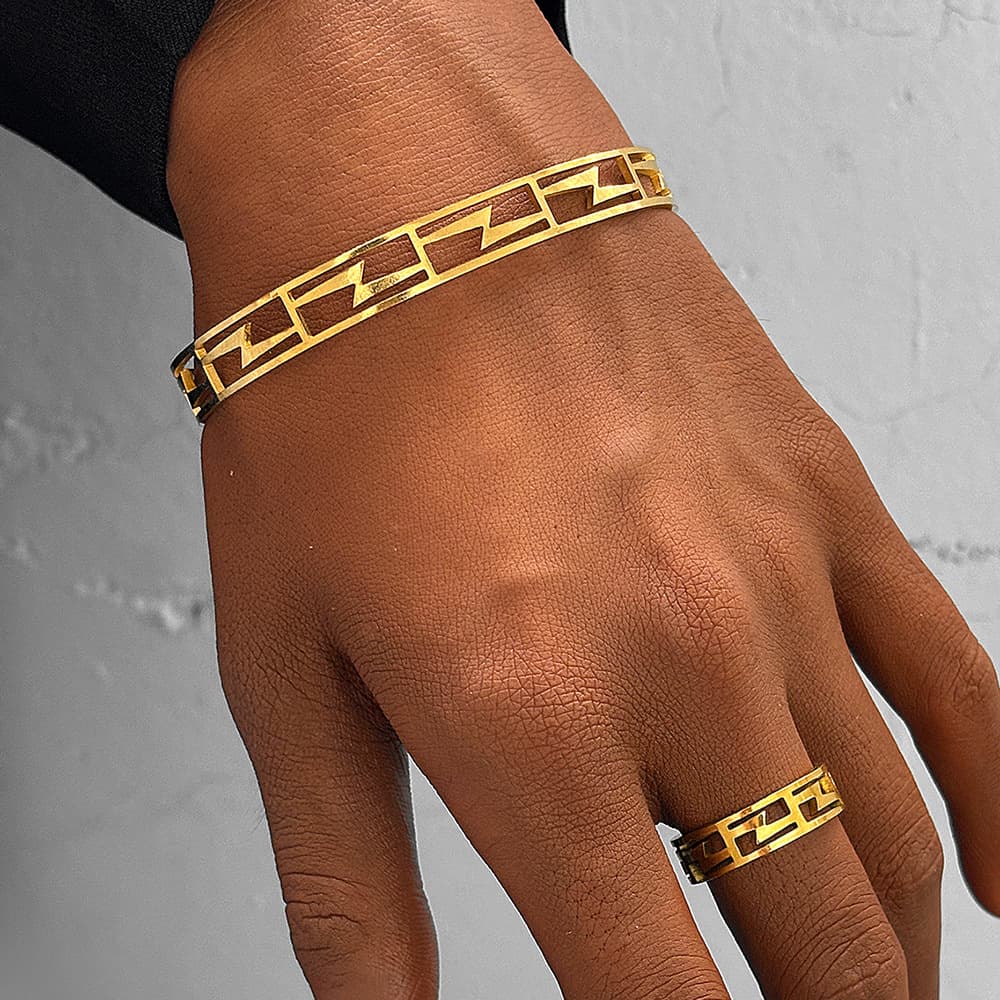 Fashionable bracelet, ring, set, jewelry, simple and elegant design