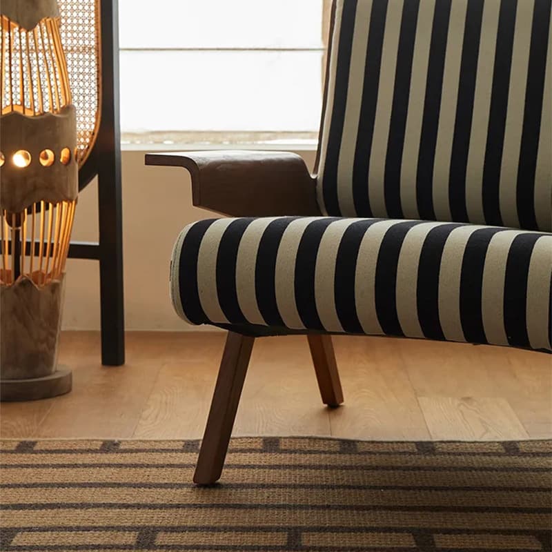 Retro design sofa, zebra from natural wood, French vintage style 4