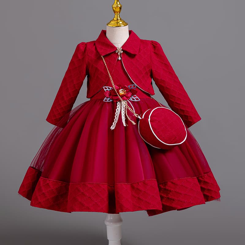 Set, skirt, long-sleeve, wedding dress, piano performance costume, new collection, (Physicals), 3 piece set