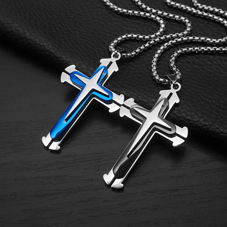 (Cross-border trading), Tide, pendant hip-hop style, necklace stainless steel, European style, for beloved, punk style 1