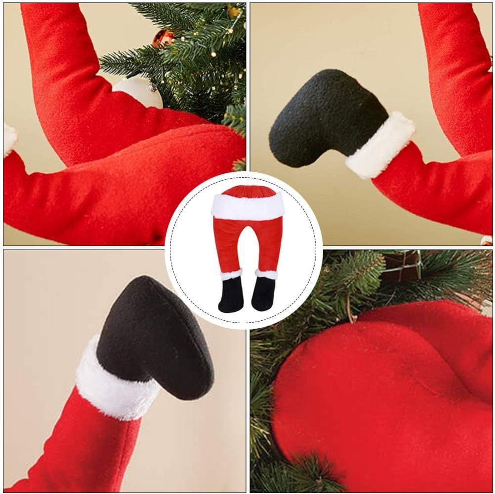 Cross -border Christmas tree decorative plush doors decorate Santa Claus Elf legs Christmas decoration home ornaments 3