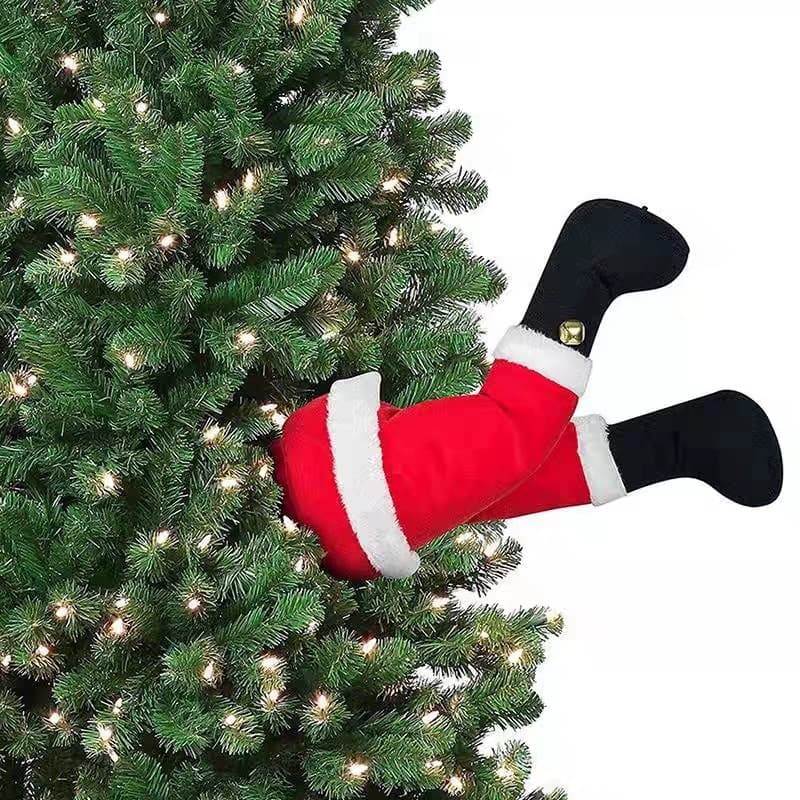 Cross -border Christmas tree decorative plush doors decorate Santa Claus Elf legs Christmas decoration home ornaments 4