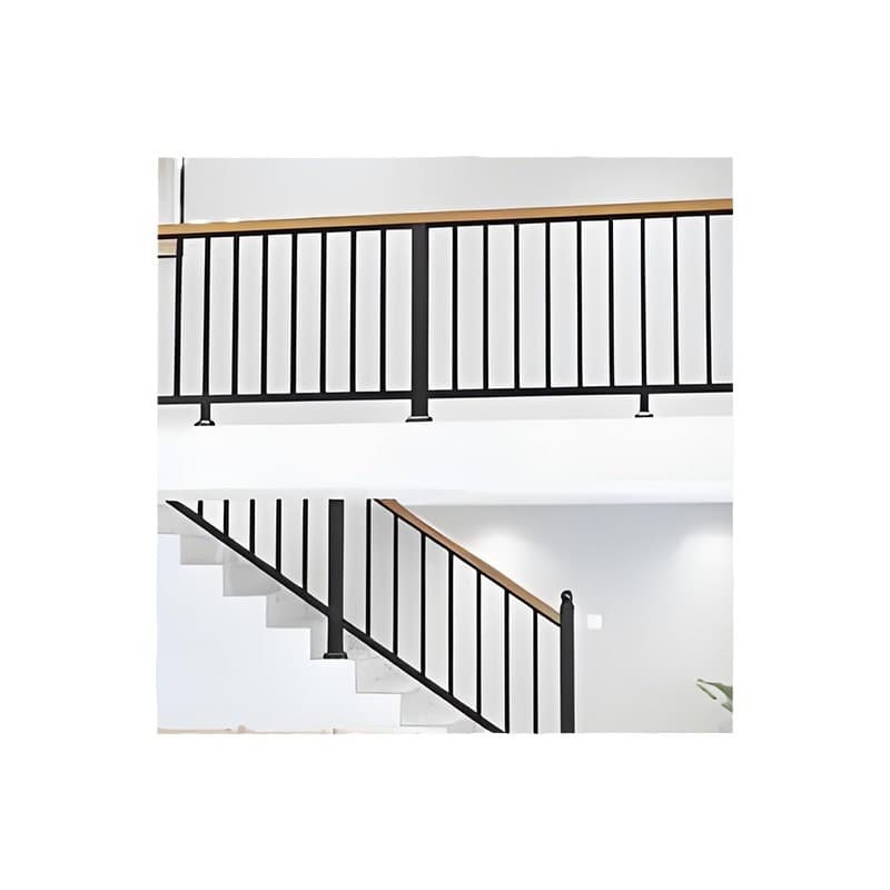 Safe protective fence with stairs stainless steel, collision protection 5