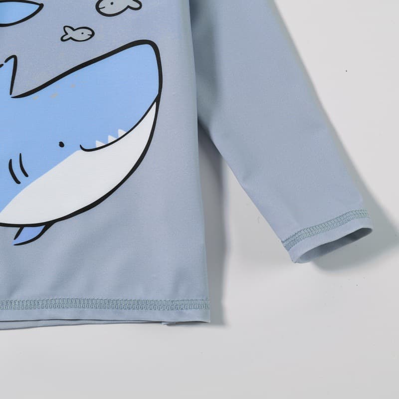 (Cross-border trading), children's swimwear for boys, long-sleeve with a round collar, quick dry cute shorts 4