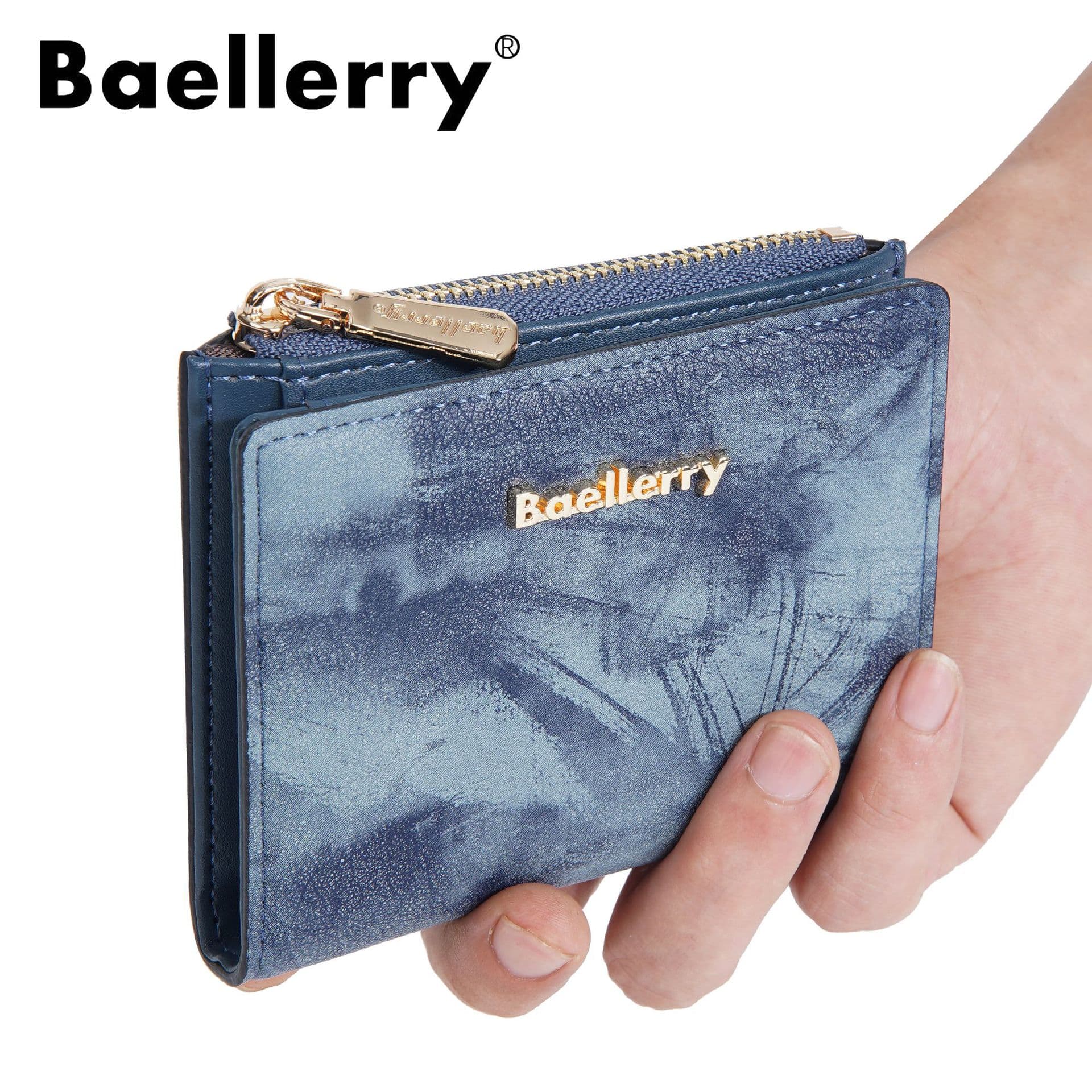 Wallet Ms. Baellerry's new short ink wallet multi -card coin purse WOMENWALLET