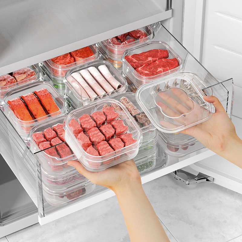 Refrigerator frozen meat storage box fresh -keeping box Food -grade refrigerator quick frozen meat packing box sealing fresh -keeping box 1