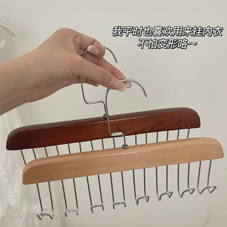 (Wholesale), universal hanger from natural wood, underwear, wooden vest, storage system, tie, drying rack 3