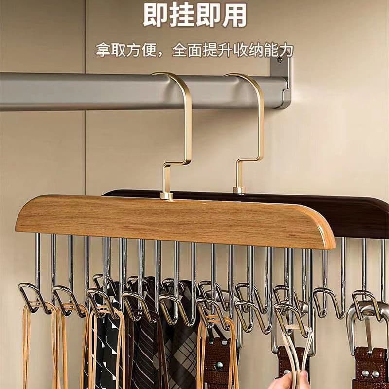 (Wholesale), universal hanger from natural wood, underwear, wooden vest, storage system, tie, drying rack 4