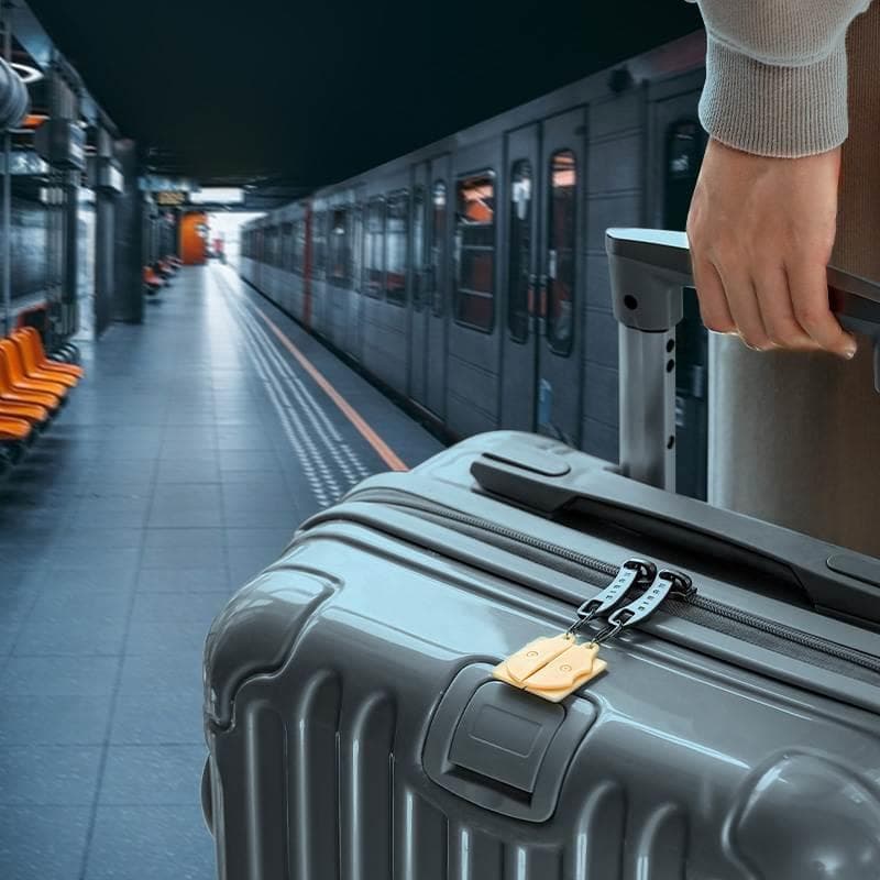 Plastic lock, luggage school bag with zipper, small suitcase, anti-theft 4